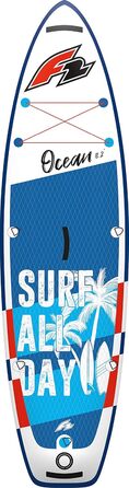 Дитяча SUP-дошка F2 Ocean 9'2'' з алюмінієвим веслом 280x67 см, надувна, комплект для дітей