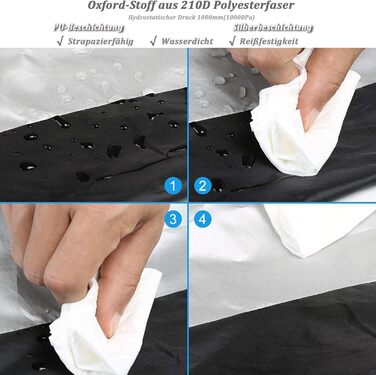 Водонепроникний чохол для велосипеда на 2 велосипеди 200x70x110cm, 210D Oxford, захист від сонця та дощу