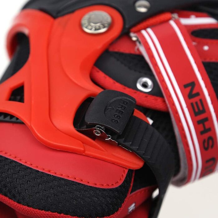 Дитячі ролики Supfine Inlineskates з регульованим розміром 31-38 (S/M) з яскравими колесами – червоні