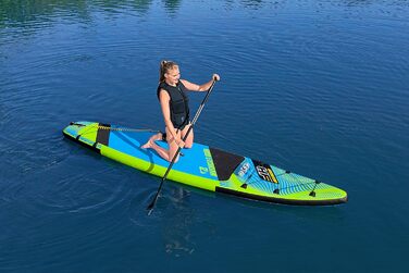 Надувна SUP-дошка Bestway Hydro-Force Touring Aqua Excursion 381×79×15 см, комплект для серфінгу