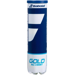 Тенісні м'ячі Babolat Gold All Court для дорослих, 72 шт. (18x4 у тубусі), універсальні для всіх типів покриття, підходять для тренерів та гравців