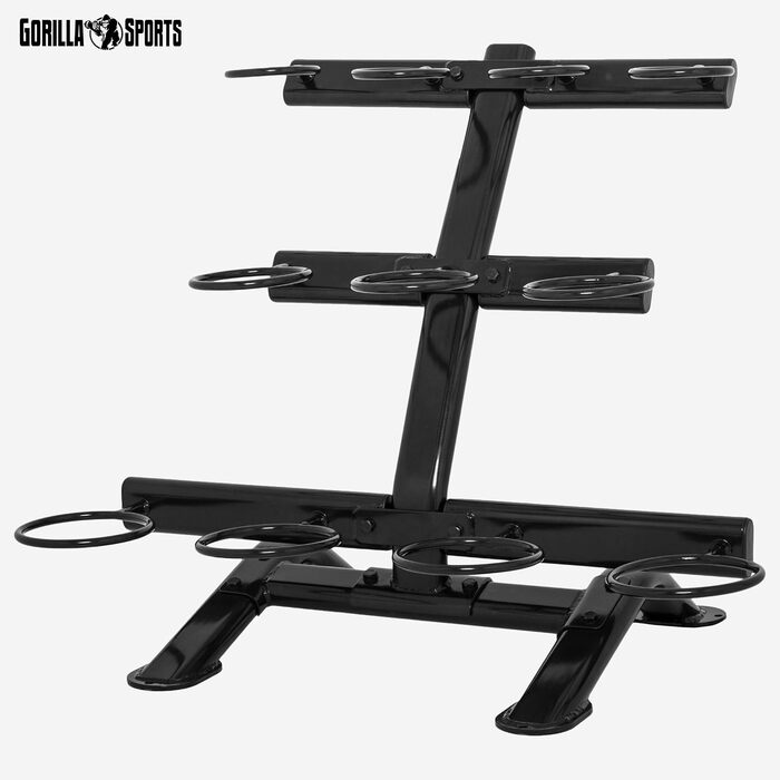 Кетлбел гиря GORILLA SPORTS 2-20 кг, пластикова, одинична/набір, з/без підставки