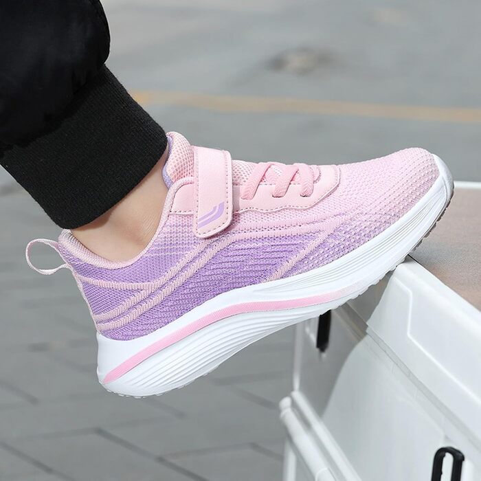 Дитячі кросівки для спорту: зал, біг, повсякденне носіння. Зручні кросівки для хлопчиків 28-40 розміру. Дихаюча сітка, кріплення на липучці. Pink (011), 30 EU