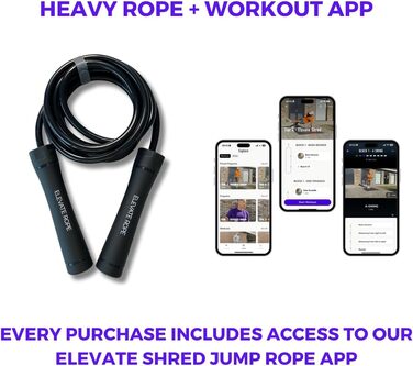 Скакалка Elevate Gravity Heavy Rope 3 м, 10 мм, обтяжена PVC для кардіо, схуднення та зміцнення м'язів, для дому та вулиці