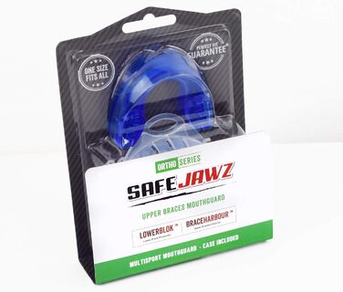 SAFEJAWZ Спортивна капа для брекетів, універсальна, для всіх видів єдиноборств і контактних видів спорту: регбі, ММА, кікбоксинг, дзюдо, хокей, бокс, синій лід