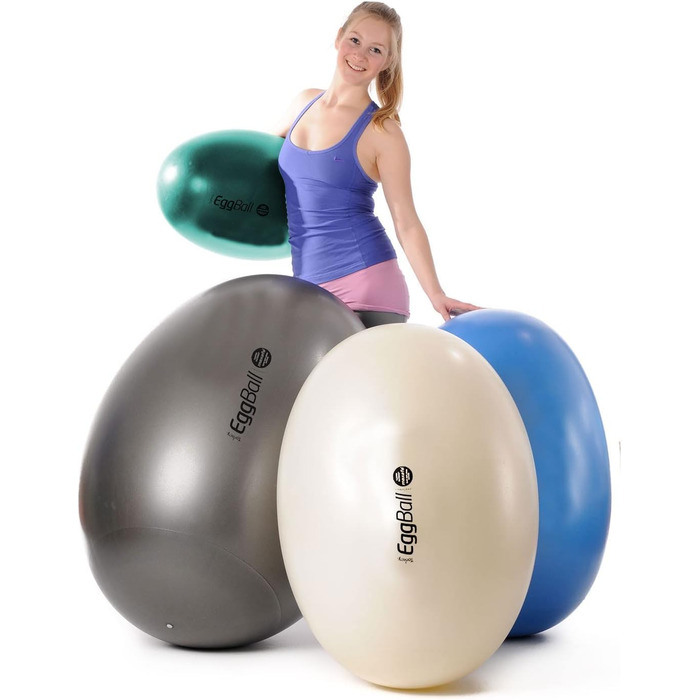 Гімнастичний м'яч PEZZI Eggball MAXAFE 45 см, зелений, сидячий м'яч для фітнесу