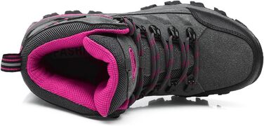 Трекінгові черевики для жінок та чоловіків: зручні, легкі, з антиковзаючою підошвою. Ідеальні для хайкінгу та активного відпочинку. Розміри 36 EU, кольори: сірий, рожевий, червоний.