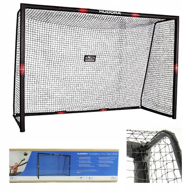 Футбольні ворота Hudora Pro Tect 3x2м, переносні (300x200 см) + сітка та кілки для кріплення