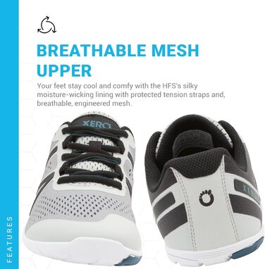 Жіночі бігові кросівки Xero Shoes HFS, сірий колір Aurora, розмір 41.5 EU