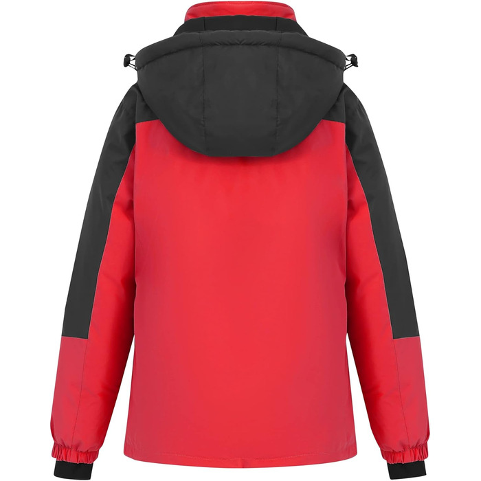 Жіноча водонепроникна легка куртка-дощовик вітрозахисна з капюшоном, світло-зелена (M, червоний/похідний, однотонний (Getaway Solids))