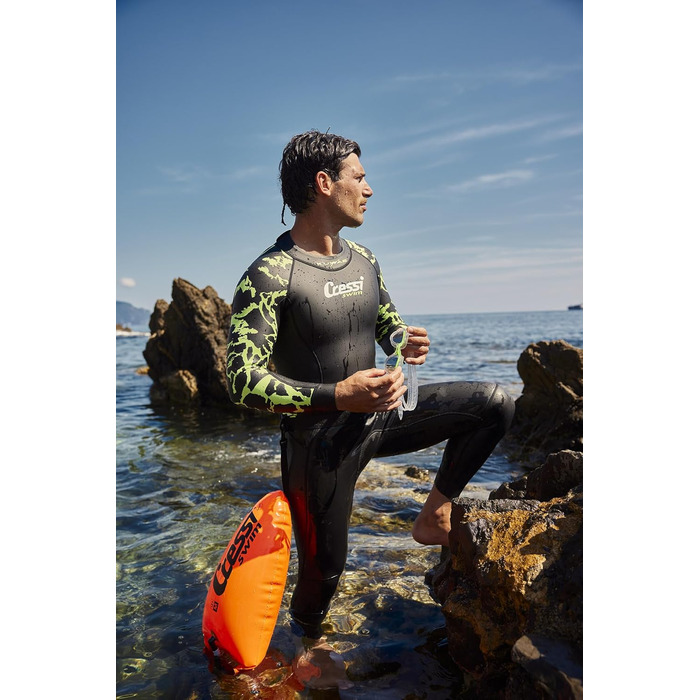 Окуляри для плавання Cressi Flash - чоловічі, з окремими лінзами, проти запотівання, подряпин та УФ-випромінювання, універсальний розмір, чорний/сірий, димчасті лінзи (прозорі/сині, дзеркальні лінзи)