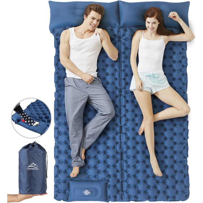 Килимок для кемпінгу Elegear Isomatte 2 особи, надувний, 120x200 см, для туризму та відпочинку на природі