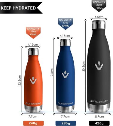 Термопляшка HoneyHolly 750 мл з нержавіючої сталі - спортивна, без BPA, для фітнесу, велоспорту, темно-фіолетова