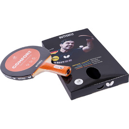 Настільний тенісний ракетка BUTTERFLY Comfort для початківців і профі, ITTF, чорний/червоний, зчеплення, для змагань