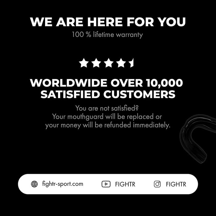 Захисна капа FIGHTR® Premium - ідеальна вентиляція та легке підлаштування | Захист зубів для боксу, MMA, муай-тай, хокею та єдиноборств | В комплекті: коробка для гігієни (1 комплект) білий/чорний