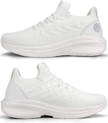 Жіночі кросівки для бігу та занять спортом: біг, теніс, фітнес, тренування. Легкі, дихаючі, з антиковзаючою підошвою. Білі, 39 EU