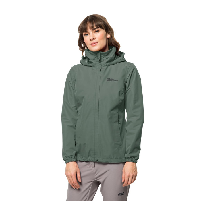 Жіноча вітрівка Jack Wolfskin Stormy Point 2l Jkt W, колір hedge green, розмір XS