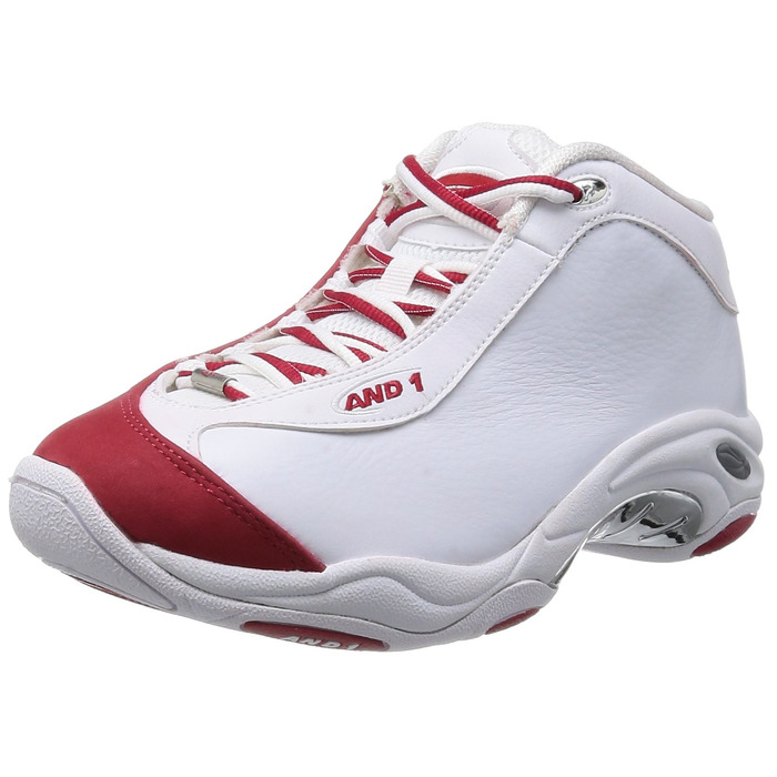 Баскетбольні кросівки And1 TAI CHI MID для чоловіків, 38.5 EU, білий, червоний, срібний