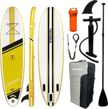 Надувний SUP борд Tekona Stand Up Paddle Board Set: комплект з рюкзаком, насосом, веслом та кріпленням для каяка. 300/320 см, 3 фінни. Різні моделі та кольори TOUR/SURF 9'8