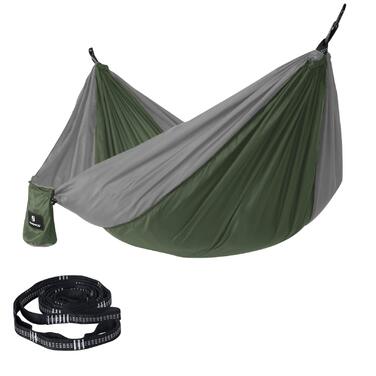 Гаммак SONGMICS для 2 осіб, ultraleicht, Ripstop Nylon, 300 кг, для кемпінгу та подорожей, 275 x 140 см, армійний зелений + сірий