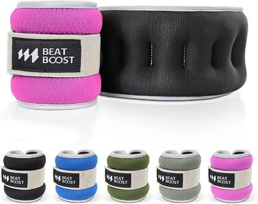 Утяжувачі для щиколоток і зап’ясть BeatBoost, 2 шт, 4-8 кг, з регульованими ременями для жінок і чоловіків, для фітнесу, пілатесу, аеробіки, тренувань