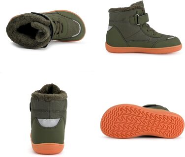 Дитячі зимові шкарпетки-черевики для хлопчиків та дівчаток, теплі, з підкладкою, для активного відпочинку, трекінгу та хайкінгу, легкі, неслизькі, зимові черевики, армійний зелений, розмір EU25-36