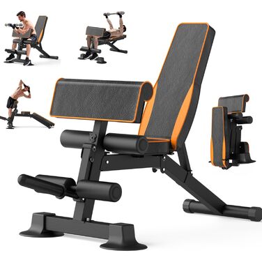 Регульована багатофункціональна лава для гантелей Z ZHICHI, складана тренажерна лава для вправ на весь тіло, посилена конструкція до 299 кг, для дому та спортзалу