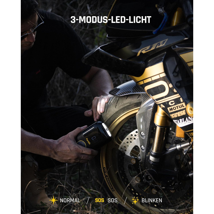 Електричний насос-компресор Fanttik X8 Mini, 150 PSI, портативний, з LCD-екраном, для авто, велосипедів, мотоциклів та м'ячів