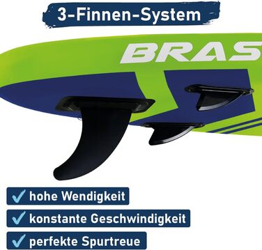 SUP дошка BRAST Turtle надувна з аксесуарами 320x81x15 см, зелена - 5 років гарантії
