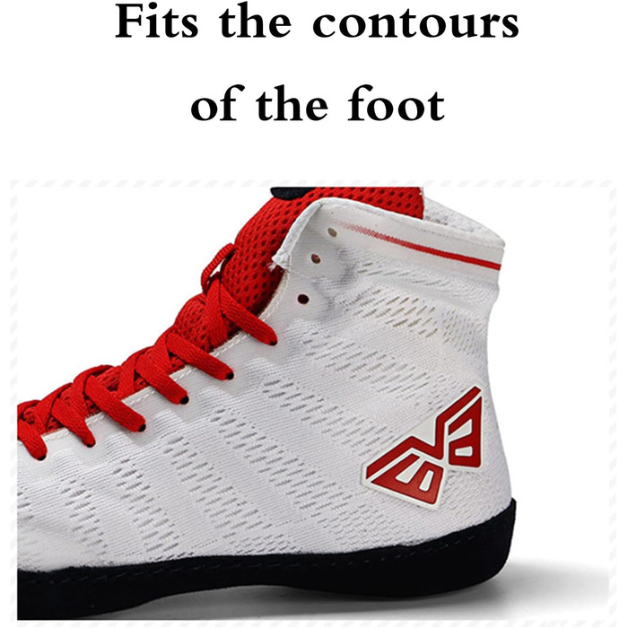 Боксівські кросівки для жінок та чоловіків, 44EU, червоно-білі: стабільність, комфорт, для боксу, боротьби, кікбоксингу та ін.