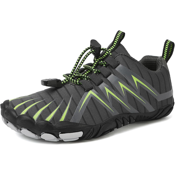 Дитячі босижні кросівки для хлопчиків та дівчаток, дихаючі, антиковзкі, легкі спортивні кросівки для ходьби та бігу, розмір EU 26-40 (39 EU, сірий)