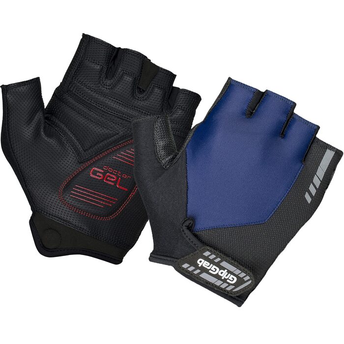 Велосипедні рукавички GripGrab ProGel 4mm DoctorGel, безпальцеві, літній дизайн, для шосе, XXL, темно-синій