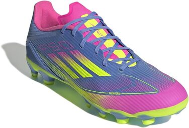 Бутси для футболу Adidas F50 League Unisex Multi Ground (47 EU, Синьо-жовто-рожеві)