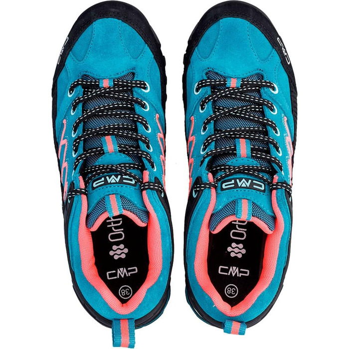 Жіночі трекінгові черевики CMP Moon Low Wmn Wp, 40 EU, Teal Red Fluo