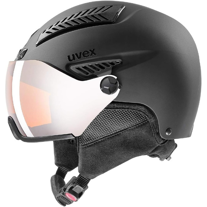 Лижний шолом uvex HLMT 600 Visor чорний матовий 53-55 см для дорослих
