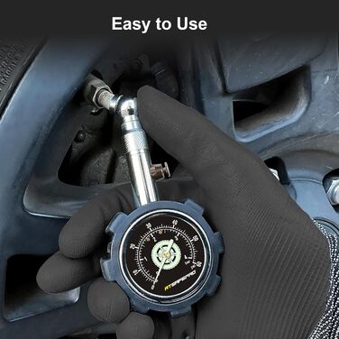 ATsafepro професійний механічний манометр для шин 4 бар 60 PSI, аналоговий тестер тиску шин з підсвічуванням, точний прилад для авто, мотоциклів, SUV