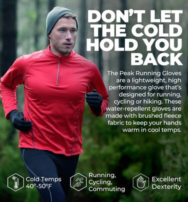 Теплі терморукавички з сенсорним екраном для зими - чорні вставки для рукавичок, підходять для SMS, їзди на велосипеді, водіння авто для чоловіків та жінок - тонкі, легкі, XL