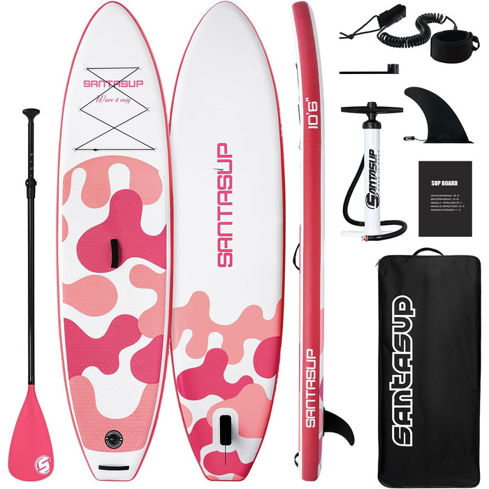 Надувне SUP-борд Stand Up Paddle Board 320/335см з аксесуарами: весло, насос, рюкзак, лінь, водонепроникна сумка. Для дорослих. Колір: корал