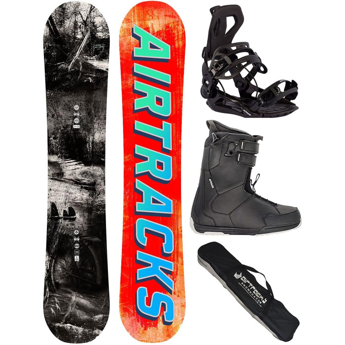 Набір для сноуборду Airtracks Freeride/Freestyle Past & Future Wide Hybrid Rocker 159 см + кріплення Master + черевики Master QL 47 + чохол