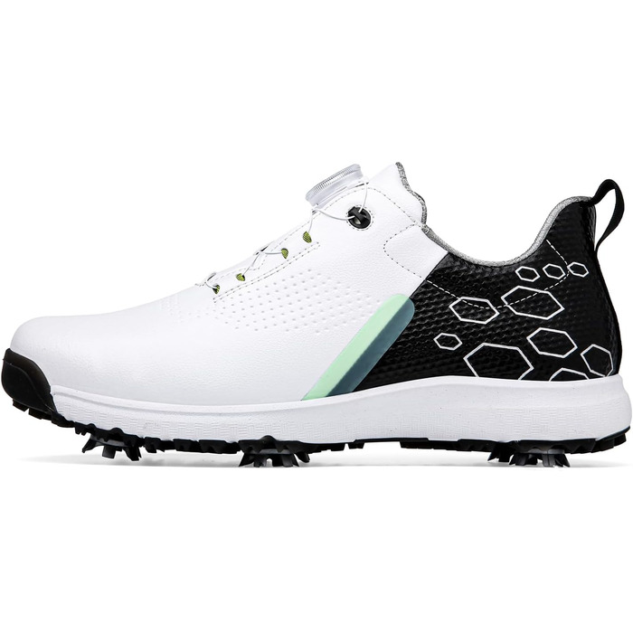 Жіночі гольф-туфлі зі шпильками, водонепроникні та легкі. Білий колір (41 EU, Чорний)