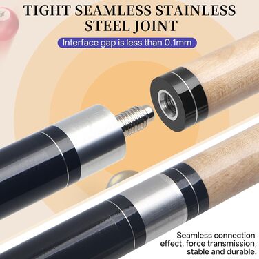 Набір більярдних київ Kmise Pool-Queue-Stick Set – 147 см, канадський клен, професійні, для дорослих, різні кольори