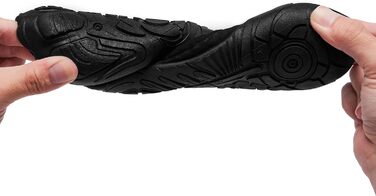 Водні черевики Raqua для жінок та чоловіків, пляжні шльопанці, чорний (47 EU)