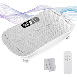 Вібраційна платформа для фітнесу з Bluetooth, LED, 10 рівнів швидкості, тиха, для дому, спалювання жиру