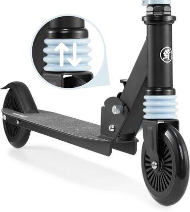 Дитячий самокат HyperMotion Wally, складаний, для дітей 4-9 років, двоколісний, амортизатор, регульований кермо, гумові колеса 125 мм