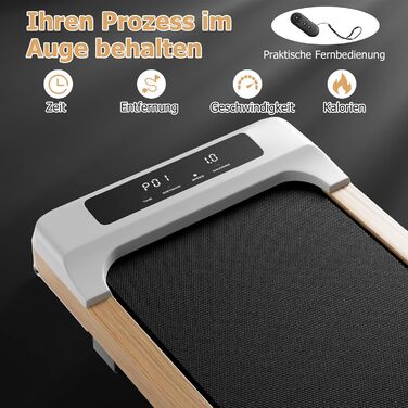 Бігова доріжка COSTWAY 3 в 1, 2,25HP, підлогова, Walking Pad для дому та офісу, 1-6 км/год, дистанційне керування, LED-дисплей, 15 програм, до 120 кг