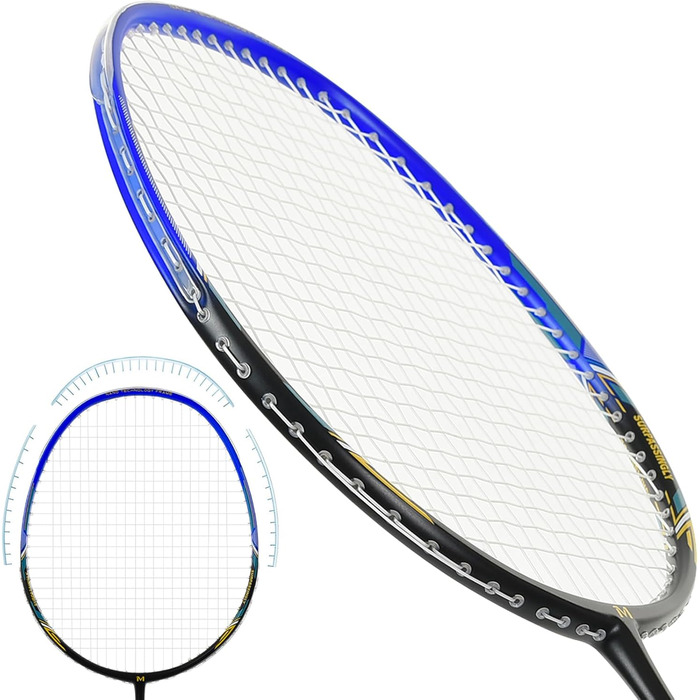 Набір для бадмінтона з 2 графітовими ракетками - зносостійкий дизайн - комплект для дорослих. Включає: воланчики, обмотка для ручки, сумка для ракеток. Колір: світло-фіолетовий + чорний