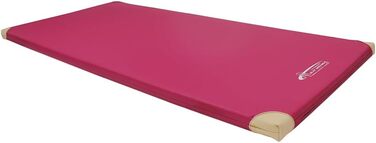 Гімнастичний мат Grevinga 200x100x6 см, м'який, з шкіряними кутами, синій