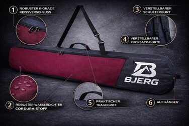 Чохол-сумка для сноуборда Bjerg Boardbag (до 170 см), темно-червоний, Made in Europe