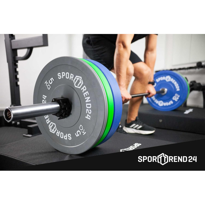 Бамперні диски Sporttrend 24 2 x 20 кг для штанги, гумові вагові пластини для фітнесу, тренувань, важкої атлетики
