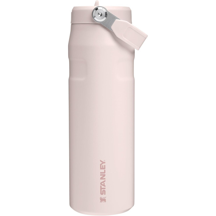Термобутилка Stanley Flip Straw 2.0 0.7 л з трубочкою, термочашка для напоїв, зберігає холод до 12 годин, льодяне охолодження до 3 діб, BPA-free, не протікає, для тримача напоїв, можна мити в посудомийці, рожевий кварц